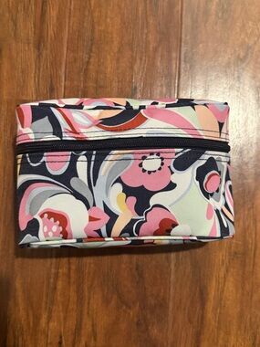 Vera Bradley Pink Multi Floral Travel Cosmetic Case